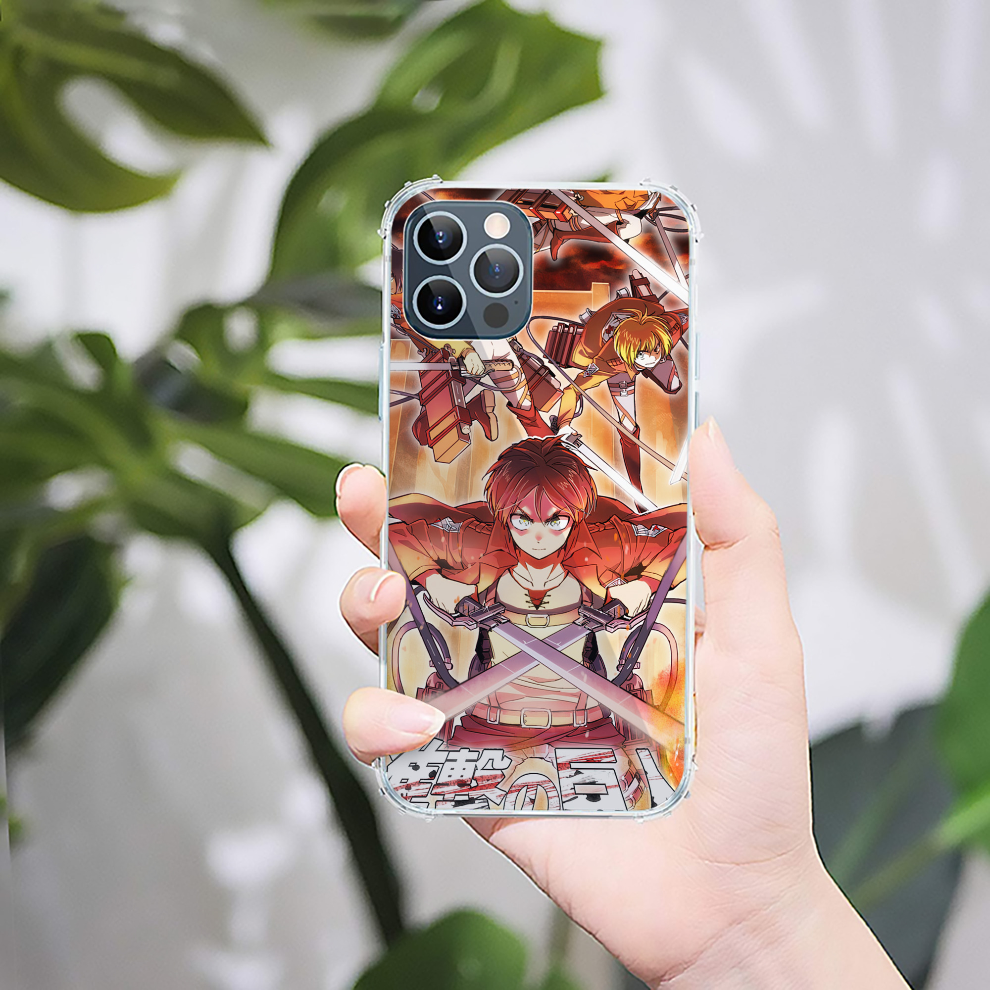 （画像用） 進撃の巨人 Attack on Titan 【iPhone 12シリーズ対応】透明スマホケース（クリアソフトケース）